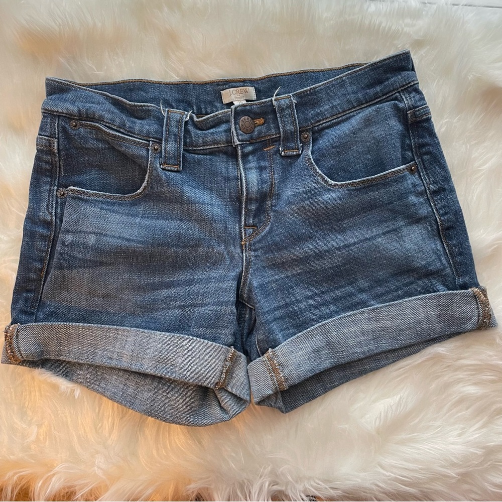 J. Crew Cuffed Denim Shorts Womens size 25 #255